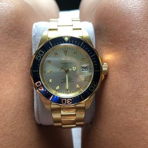 Invicta Gold & Blue Watch